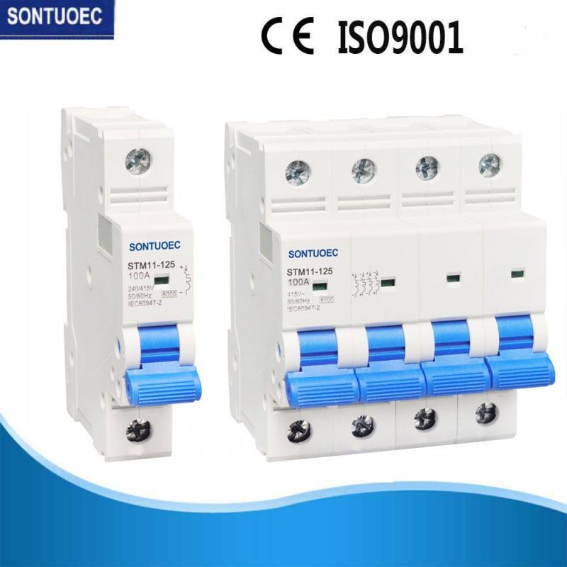 DIN-rail 6ka MCB Miniature Circuit Breaker with 1-4 poles